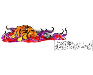Lion Tattoo Specific Body Parts tattoo | AAF-00191