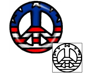 Peace Symbol Tattoo Miscellaneous tattoo | AAF-06911