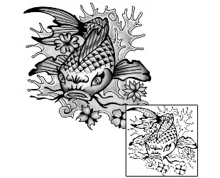 Fish Tattoo Marine Life tattoo | ANF-01853