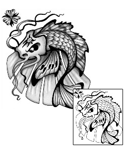 Asian Tattoo Marine Life tattoo | ANF-01871