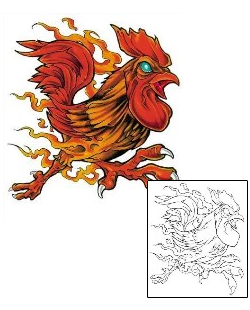 Rooster Tattoo Fire Rooster Tattoo