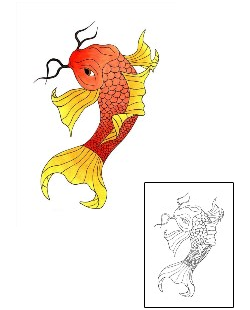 Koi Tattoo Marine Life tattoo | BZF-00002