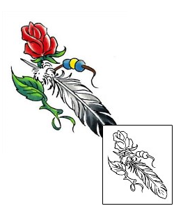 Feather Tattoo Plant Life tattoo | CCF-00347