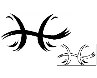 Pisces Tattoo Zodiac tattoo | DXF-00073