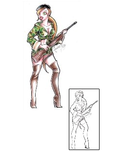 Pin Up Tattoo For Men tattoo | EJF-00010