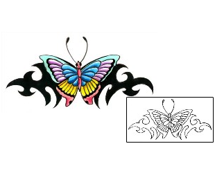 Butterfly Tattoo Specific Body Parts tattoo | G1F-00809
