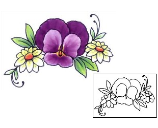 Daisy Tattoo Plant Life tattoo | GSF-00424