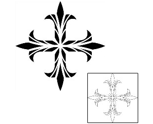 Cross Tattoo Religious & Spiritual tattoo | J1F-00891