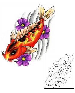 Fish Tattoo Marine Life tattoo | JJF-01341