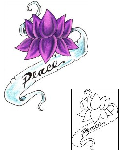 Peace Symbol Tattoo Plant Life tattoo | JJF-01343