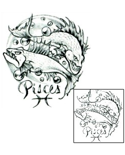 Picture of Piranha Pisces Tattoo