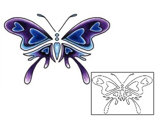 Butterfly Tattoo L1F-00037