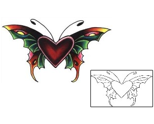 Butterfly Tattoo L1F-00112