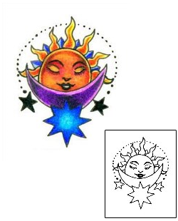 Sun Tattoo Astronomy tattoo | L1F-00322
