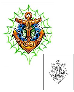 Spider Web Tattoo Patronage tattoo | LLF-00220