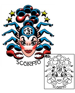 Scorpio Tattoo Gambling tattoo | MOF-00222