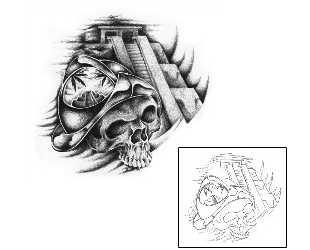 Aztec Tattoo Horror tattoo | OBF-00012