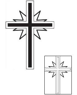 Cross Tattoo Religious & Spiritual tattoo | PEF-00147