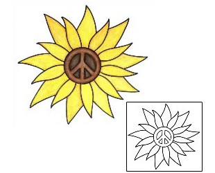 Peace Symbol Tattoo Miscellaneous tattoo | PHF-00303