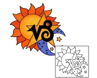 Sun Tattoo Astronomy tattoo | PHF-00377