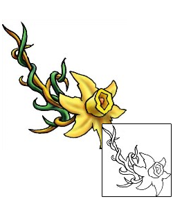 Daffodil Tattoo Plant Life tattoo | PLF-01855