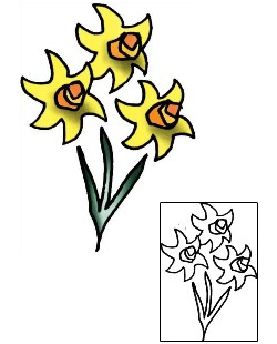 Daffodil Tattoo Plant Life tattoo | PLF-01865