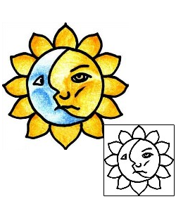 Sun Tattoo Astronomy tattoo | PPF-01609