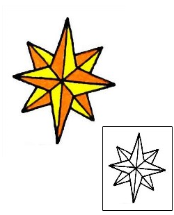 Compass Tattoo Astronomy tattoo | RIF-00526