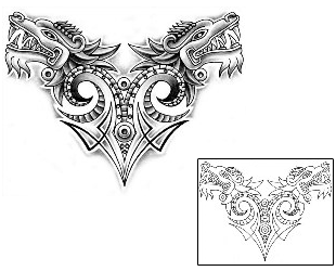 Dragon Tattoo Specific Body Parts tattoo | SAF-00048
