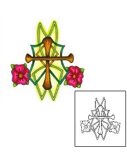 Cross Tattoo Religious & Spiritual tattoo | SHF-00133
