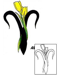 Flower Tattoo Aries Tulip