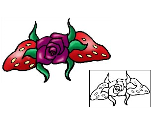 Strawberry Tattoo Plant Life tattoo | THF-00169