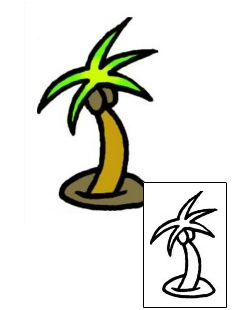 Palm Tree Tattoo Plant Life tattoo | VVF-01159