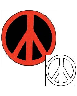 Peace Symbol Tattoo Miscellaneous tattoo | WIF-00312