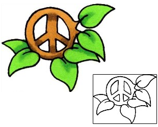 Peace Symbol Tattoo Miscellaneous tattoo | X2F-00057