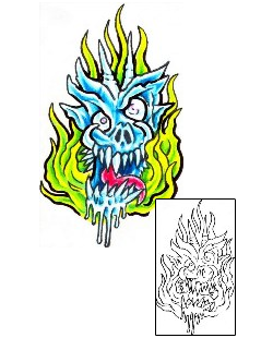 Devil - Demon Tattoo Horror tattoo | J7F-00007