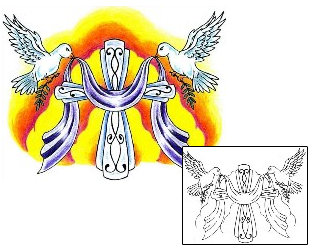 Dove Tattoo Religious & Spiritual tattoo | ABF-00020