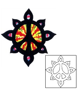 Peace Symbol Tattoo Astronomy tattoo | AIF-00056
