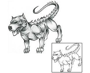 Animal Tattoo Evil Dog Tattoo