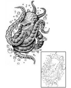 Sea Creature Tattoo Marine Life tattoo | BTF-00042