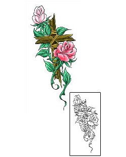 Cross Tattoo Plant Life tattoo | CCF-00724