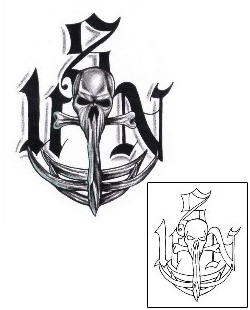 Anchor Tattoo Horror tattoo | CHF-00106