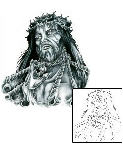 Jesus Tattoo Religious & Spiritual tattoo | FLF-00060