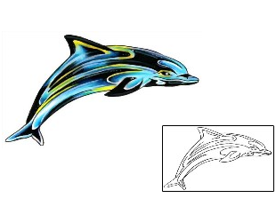 Dolphin Tattoo Marine Life tattoo | G1F-00941