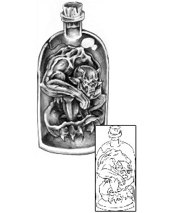 Devil - Demon Tattoo Horror tattoo | HIF-00013
