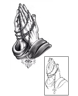 Rosary Beads Tattoo Specific Body Parts tattoo | J4F-00015