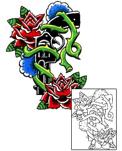 Gun Tattoo Plant Life tattoo | J8F-00005