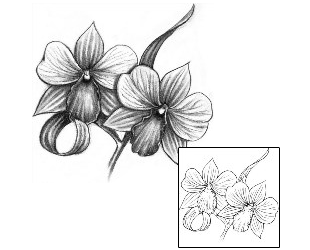 Orchid Tattoo Plant Life tattoo | KKF-00015