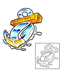 Anchor Tattoo Marine Life tattoo | MBF-00762