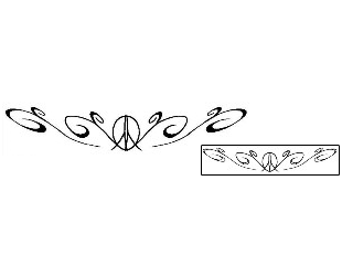 Peace Symbol Tattoo Specific Body Parts tattoo | MBF-00844